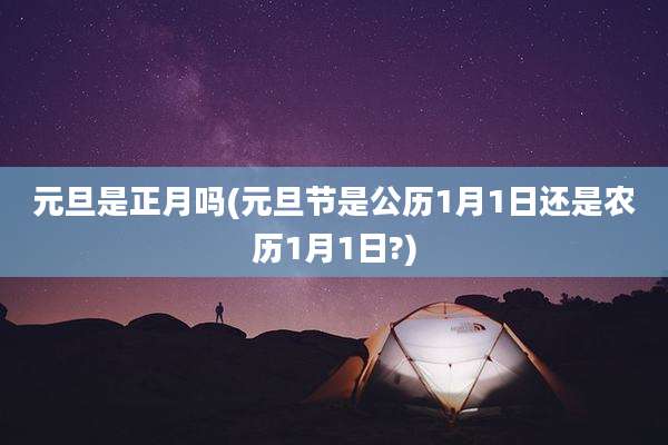 元旦是正月吗(元旦节是公历1月1日还是农历1月1日?)