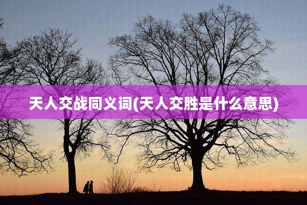 天人交战同义词(天人交胜是什么意思)
