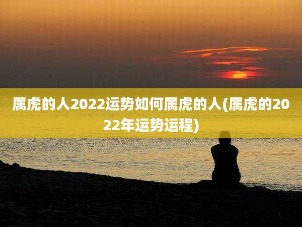 属虎的人2022运势如何属虎的人(属虎的2022年运势运程)