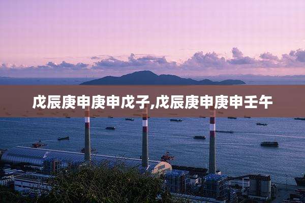 戊辰庚申庚申戊子,戊辰庚申庚申壬午