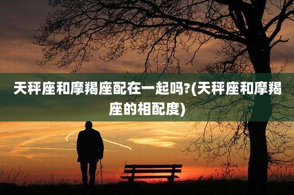 天秤座和摩羯座配在一起吗?(天秤座和摩羯座的相配度)