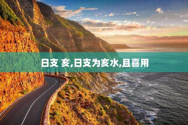 日支 亥,日支为亥水,且喜用