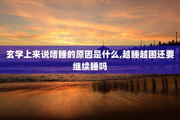玄学上来说嗜睡的原因是什么,越睡越困还要继续睡吗