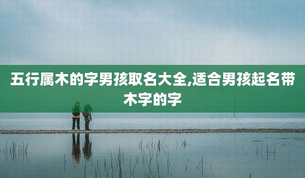 五行属木的字男孩取名大全,适合男孩起名带木字的字