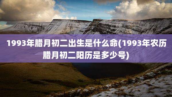 1993年腊月初二出生是什么命(1993年农历腊月初二阳历是多少号)