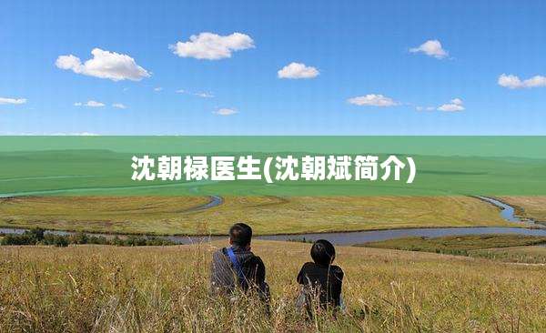 沈朝禄医生(沈朝斌简介)