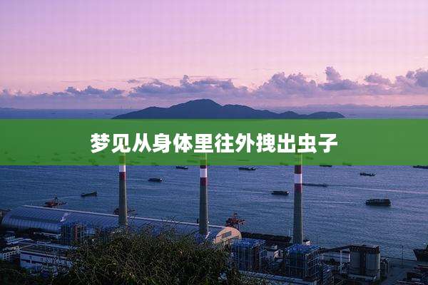 梦见从身体里往外拽出虫子
