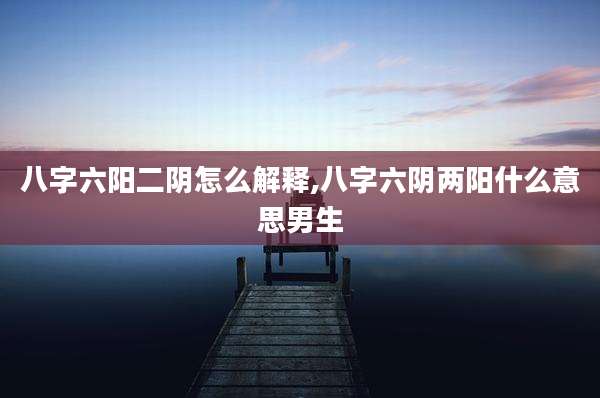八字六阳二阴怎么解释,八字六阴两阳什么意思男生