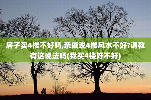 房子买4楼不好吗,亲戚说4楼风水不好?请教有这说法吗(我买4楼好不好)