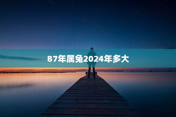87年属兔2024年多大