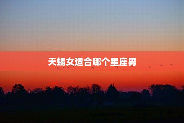 天蝎女适合哪个星座男