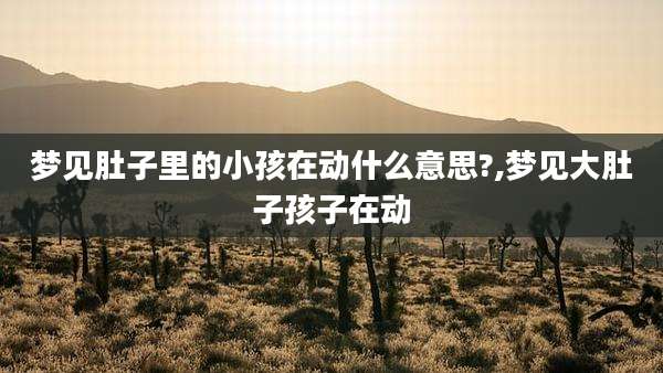 梦见肚子里的小孩在动什么意思?,梦见大肚子孩子在动