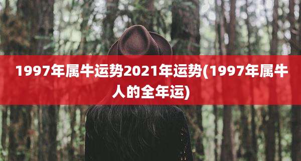 1997年属牛运势2021年运势(1997年属牛人的全年运)