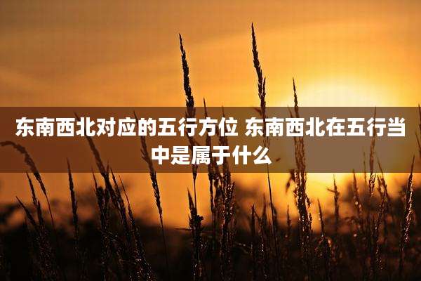 东南西北对应的五行方位 东南西北在五行当中是属于什么