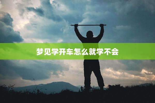梦见学开车怎么就学不会