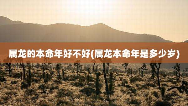 属龙的本命年好不好(属龙本命年是多少岁)