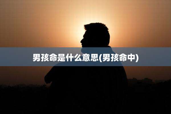 男孩命是什么意思(男孩命中)