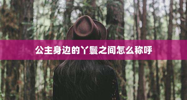 公主身边的丫鬟之间怎么称呼