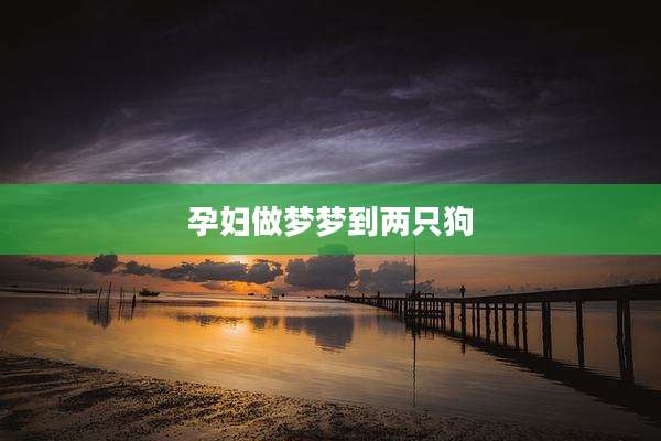孕妇做梦梦到两只狗