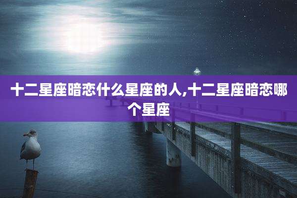 十二星座暗恋什么星座的人,十二星座暗恋哪个星座