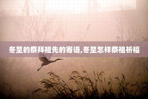 冬至的祭拜祖先的寄语,冬至怎样祭祖祈福
