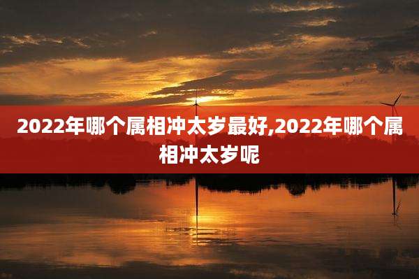2022年哪个属相冲太岁最好,2022年哪个属相冲太岁呢