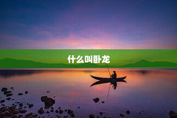 什么叫卧龙