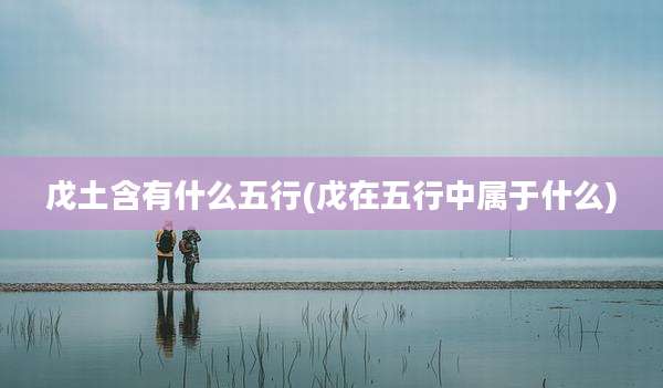 戊土含有什么五行(戊在五行中属于什么)