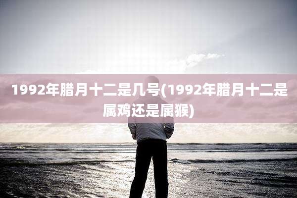 1992年腊月十二是几号(1992年腊月十二是属鸡还是属猴)