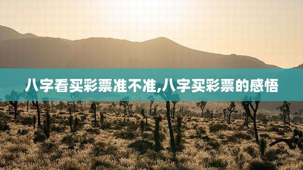 八字看买彩票准不准,八字买彩票的感悟
