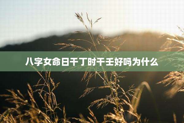 八字女命日干丁时干壬好吗为什么