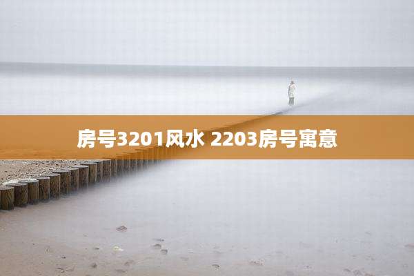 房号3201风水 2203房号寓意