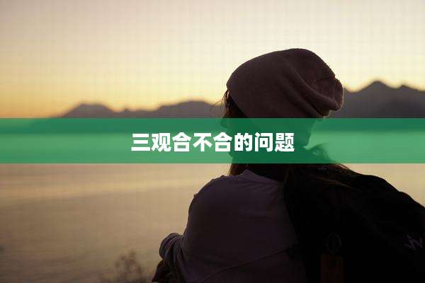 三观合不合的问题