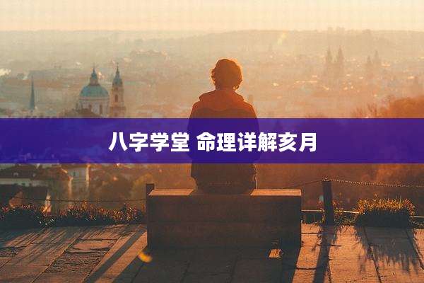 八字学堂 命理详解亥月