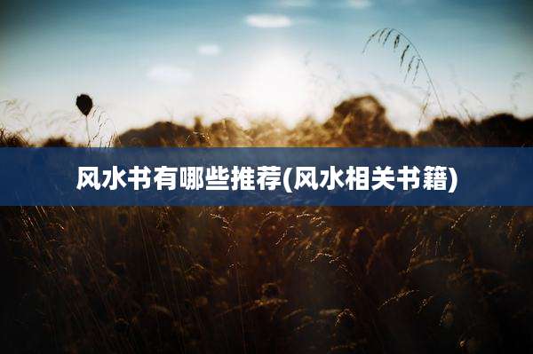 风水书有哪些推荐(风水相关书籍)