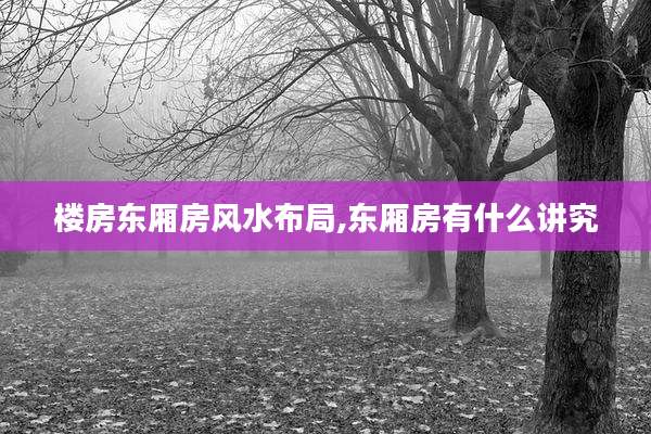 楼房东厢房风水布局,东厢房有什么讲究