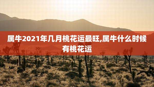属牛2021年几月桃花运最旺,属牛什么时候有桃花运