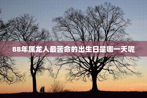 88年属龙人最苦命的出生日是哪一天呢