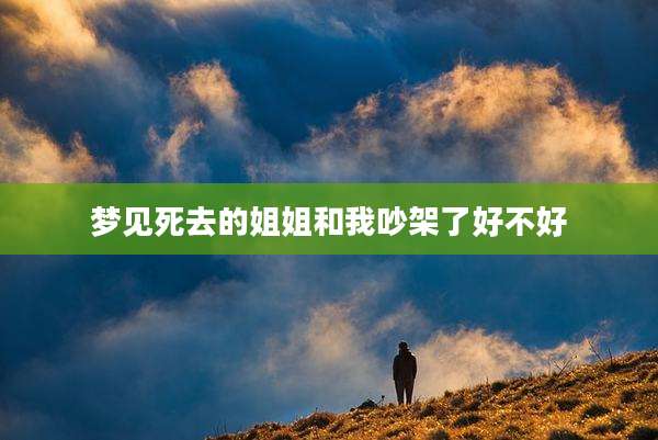 梦见死去的姐姐和我吵架了好不好