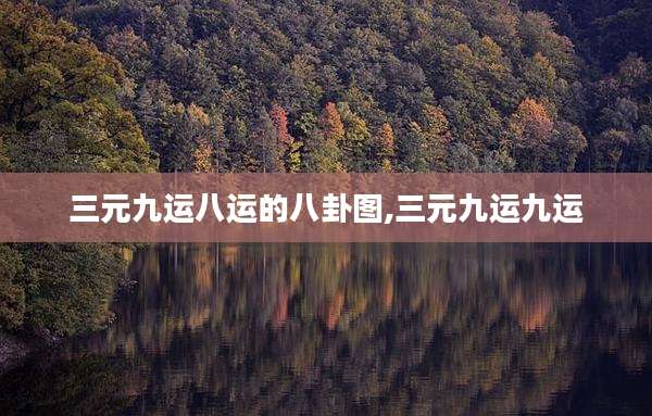 三元九运八运的八卦图,三元九运九运