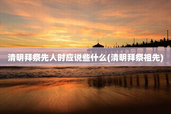 清明拜祭先人时应说些什么(清明拜祭祖先)