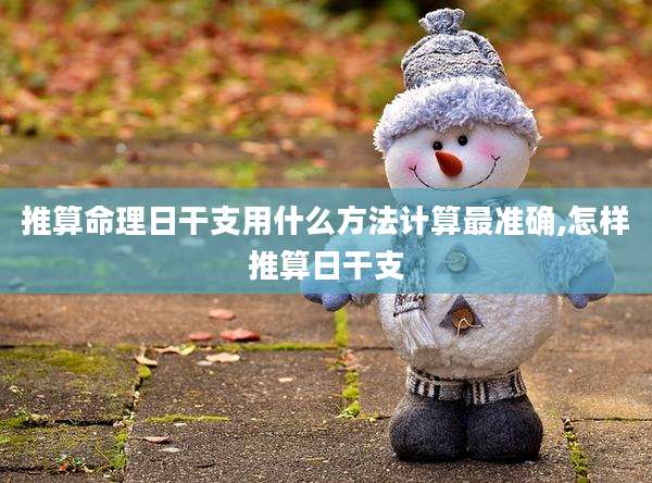 推算命理日干支用什么方法计算最准确,怎样推算日干支