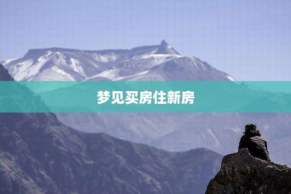 梦见买房住新房