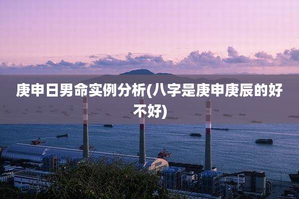庚申日男命实例分析(八字是庚申庚辰的好不好)