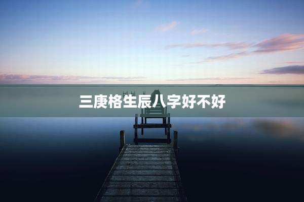 三庚格生辰八字好不好