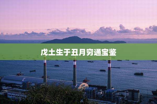 戊土生于丑月穷通宝鉴