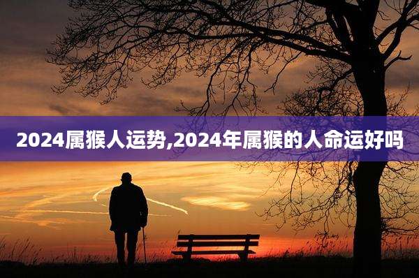 2024属猴人运势,2024年属猴的人命运好吗