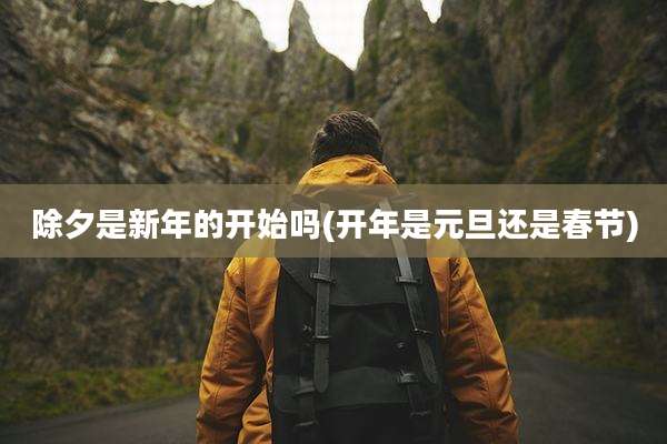 除夕是新年的开始吗(开年是元旦还是春节)