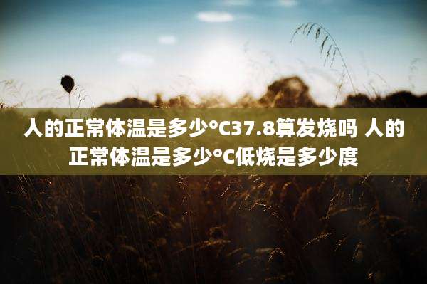 人的正常体温是多少°C37.8算发烧吗 人的正常体温是多少°C低烧是多少度