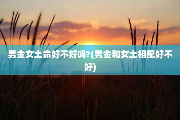 男金女土命好不好吗?(男金和女土相配好不好)